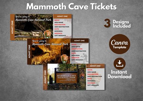 mammoth cave admission tickets.